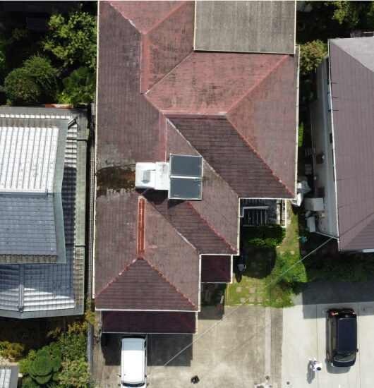 ドローン屋根点検　イメージ